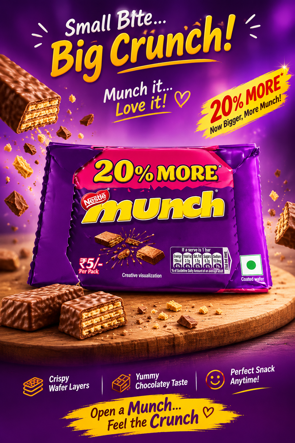 Munch chocolate | full box| Bachpan Ali Chiji