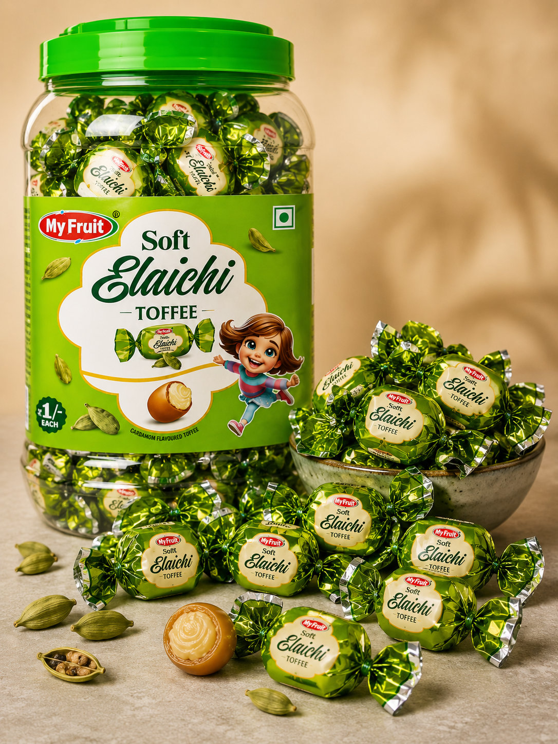 Elaichi Toffee| Pack of 20 | Bachpan Ali Chiji